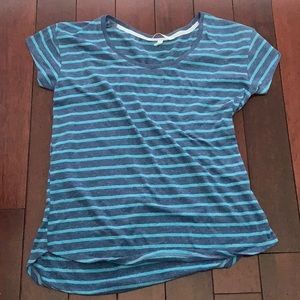 Victoria’s Secret blue metallic striped top (XS)